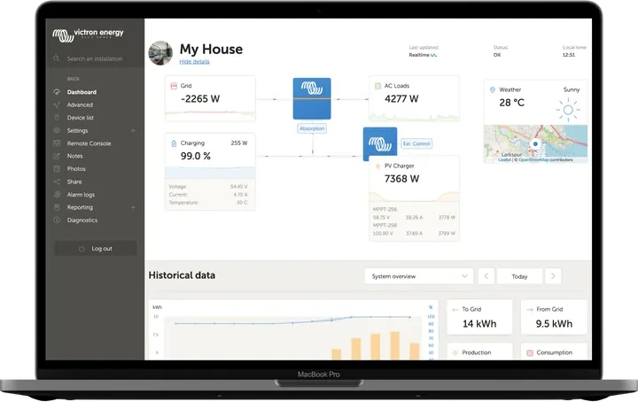 Victron VRM Portal uzaktan izleme portalı